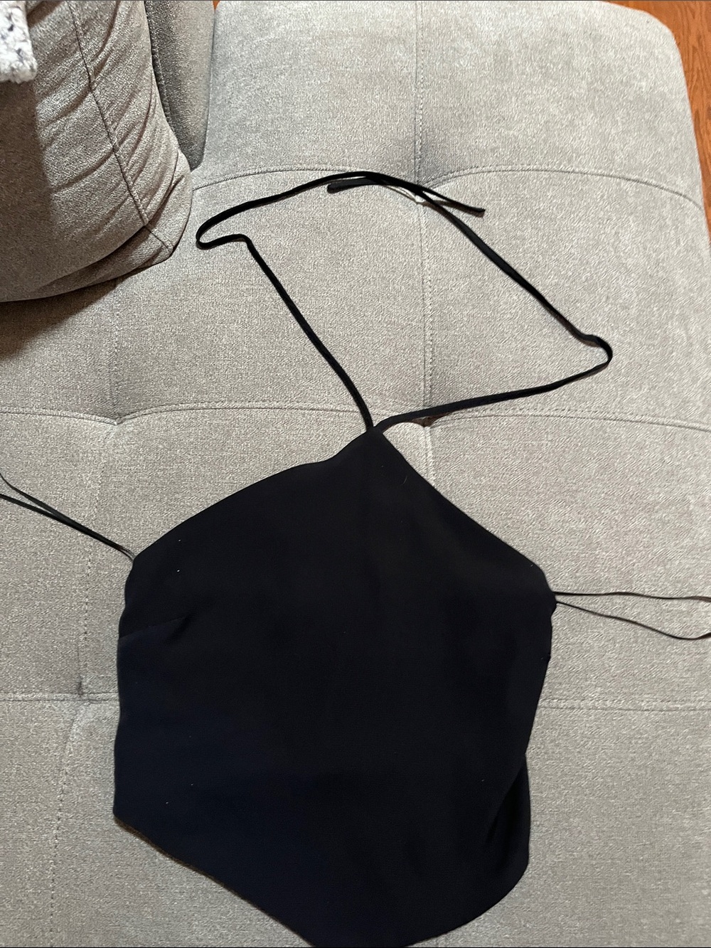 Abercrombie & Fitch Black Halter Neck Crop Top